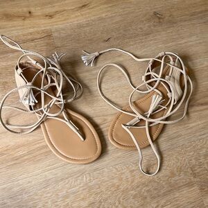 Forever 21Beige Strappy Sandals